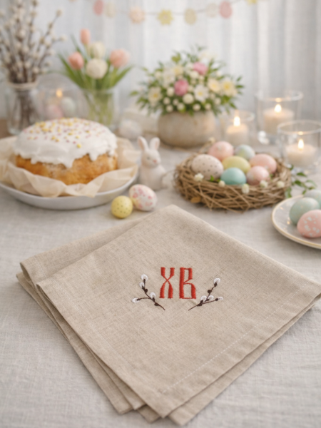 Салфетка льняная ХВ