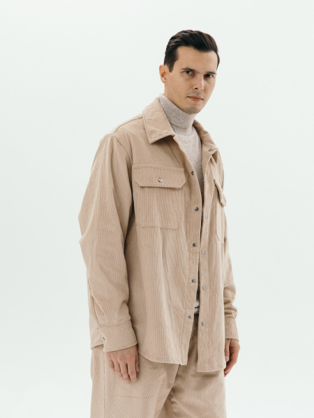 Рубашка velvet Larger limited beige