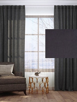 Шторы льняные Timeless graphite