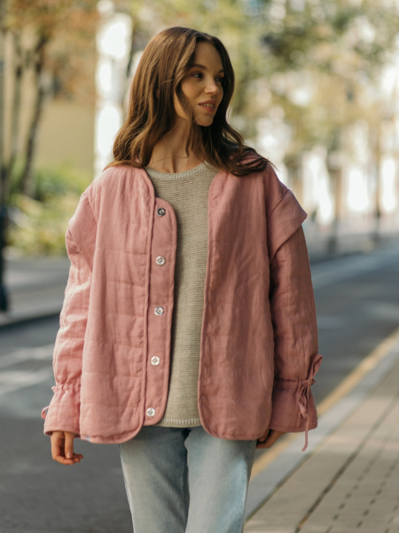Куртка-жилет Boho dusty rose
