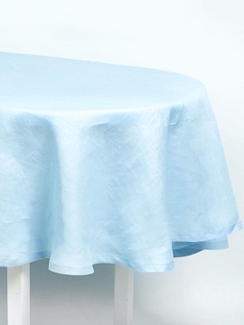 Скатерть овальная изо льна Пьемонт без салфеток