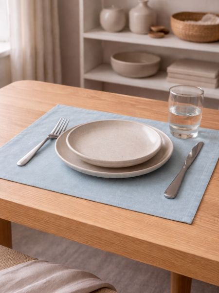 Плейсмат льняной цвет бирюза