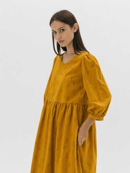 Платье flannel Margo limited mustard trees