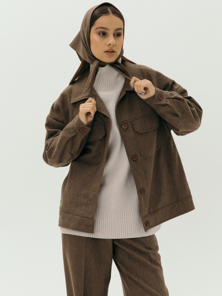 Косынка wool Istoki limited chocolate