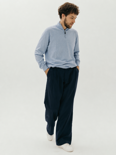 Брюки wool Wide limited sea
