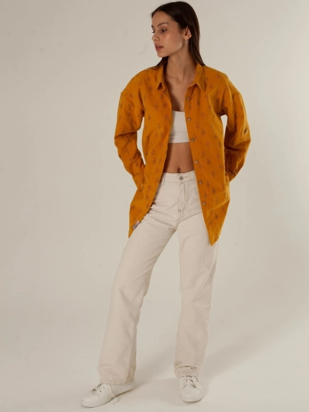 Рубашка flannel Celine limited mustard trees