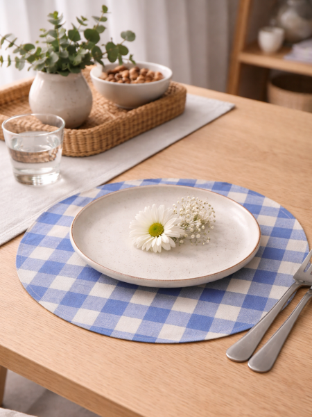 Салфетка круглая изо льна Бриджида