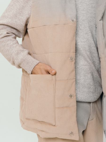 Жилет стеганый velvet Snowfall limited beige