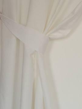 Комплект подхватов льняных для штор цвет белый