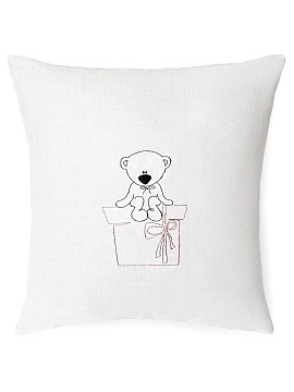 Декоративная наволочка изо льна Тедди