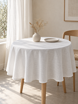 Скатерть круглая ECO Together white