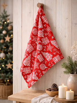 Полотенце льняное Новогодние подарки