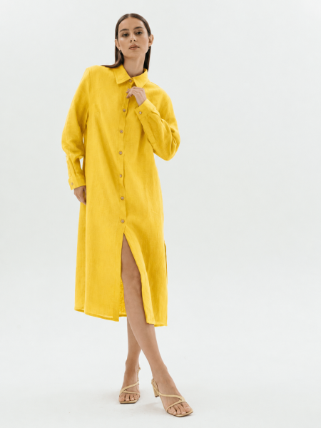 Платье-рубашка Fresh limited yellow