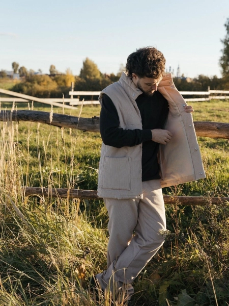 Жилет стеганый velvet Snowfall limited beige