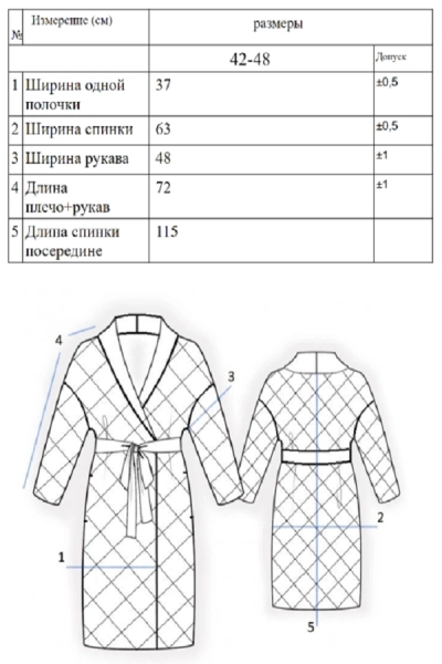 Пальто льняное стеганое Tutto black