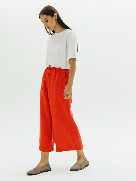 Брюки-кюлоты Kaia limited terracotta