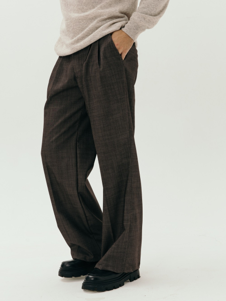 Брюки wool Wide limited chocolate