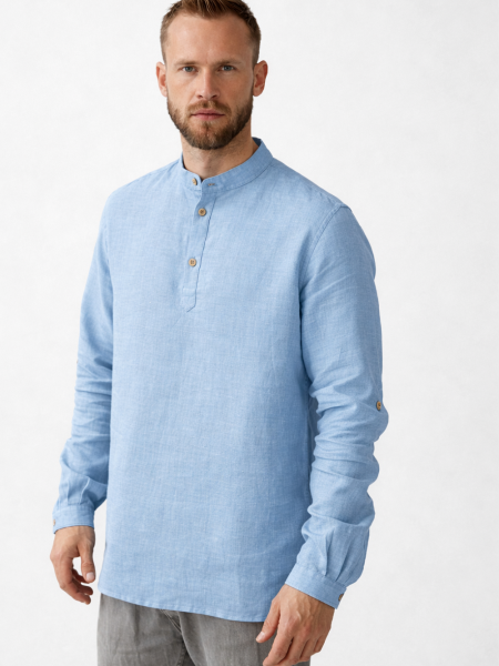 Рубашка полульняная Vegas sky