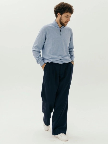 Брюки wool Wide limited sea