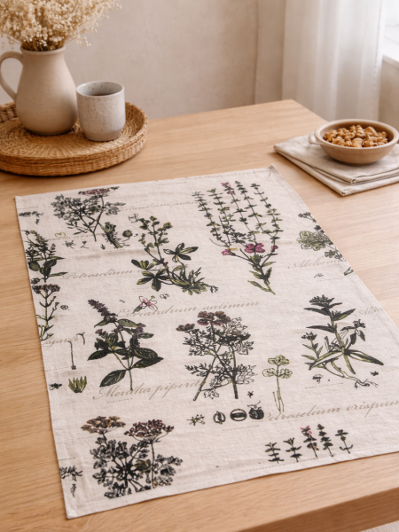 Полотенце льняное Ботаника