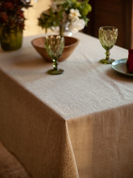 Скатерть льняная Морозная роспись без салфеток