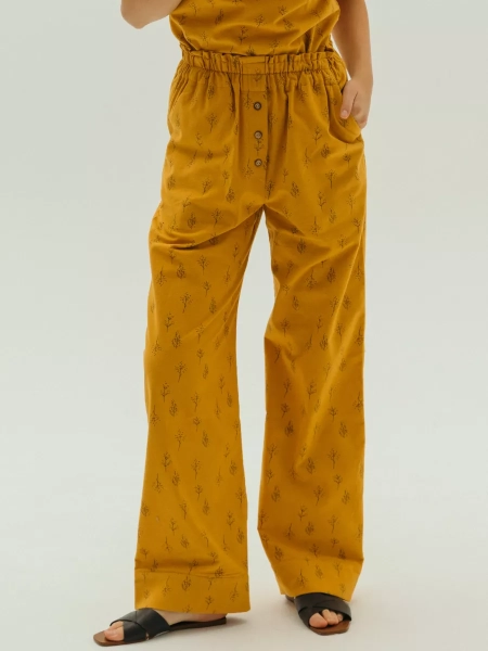 Брюки flannel Levanto limited mustard trees