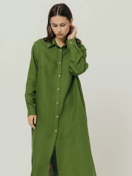 Платье-рубашка Fresh limited green