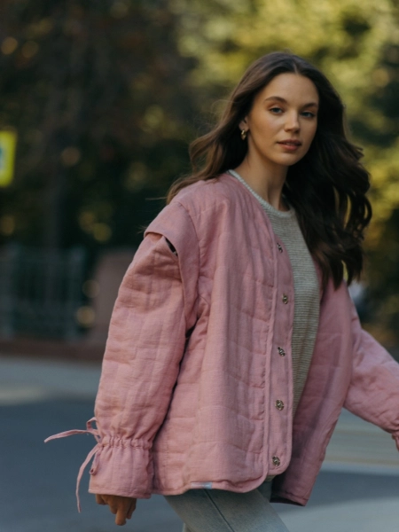 Куртка-жилет Boho dusty rose