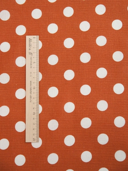 Ткань льняная Горошек-2