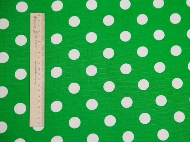 Ткань льняная Горошек-3