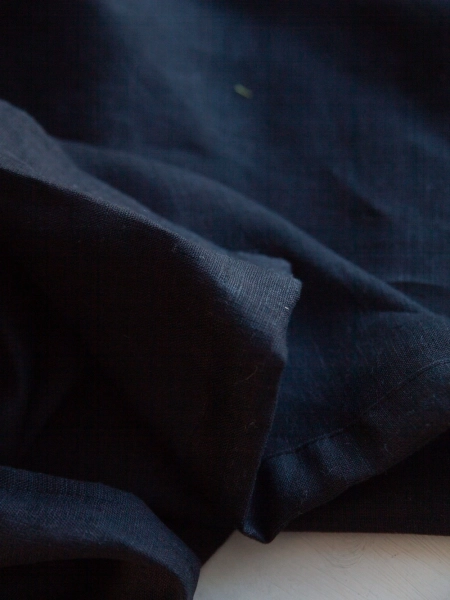 Шторы льняные Timeless black