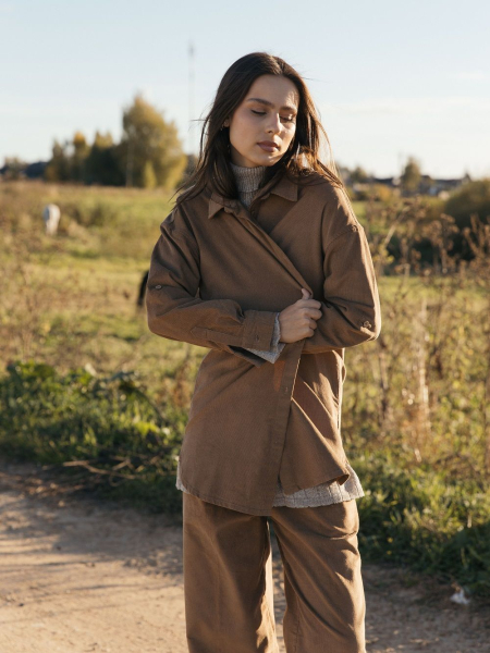 Рубашка velvet Celine limited chocolate