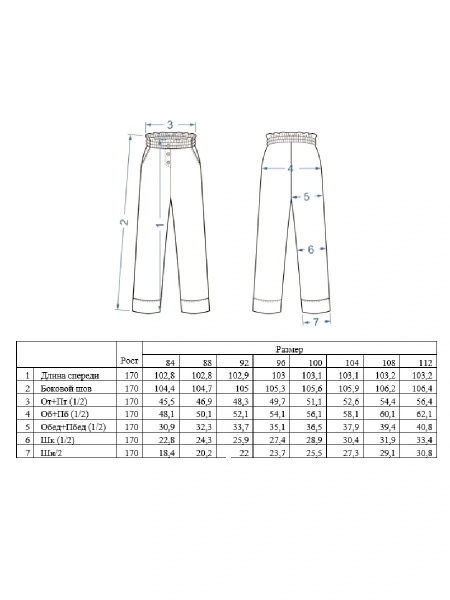 Брюки flannel Levanto limited rose trees