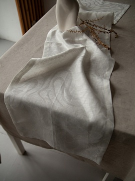 Дорожка льняная Молочные волны