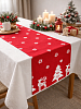 Дорожка льняная Сказка на Рождество цвет красный