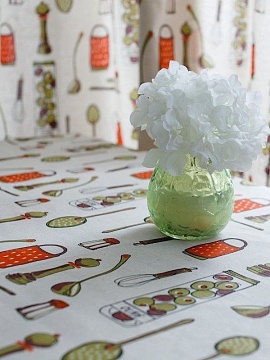 Скатерть льняная Оливки без салфеток