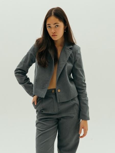Жакет velvet Classy graphite