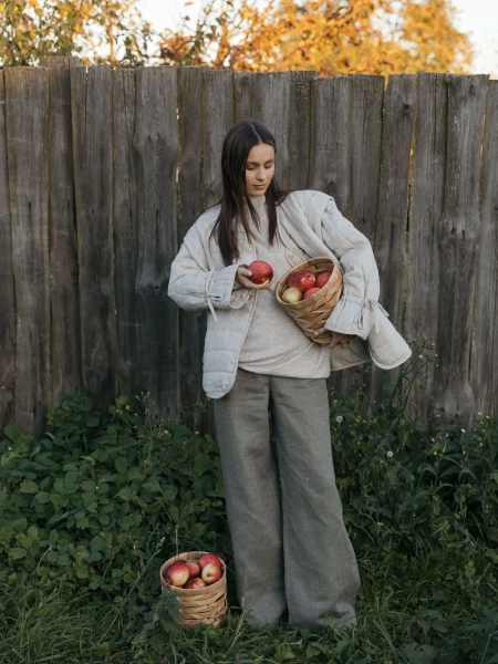 Брюки-палаццо Parisian limited green pattern