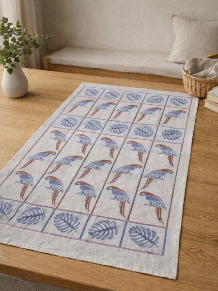 Полотенце льняное Попугай