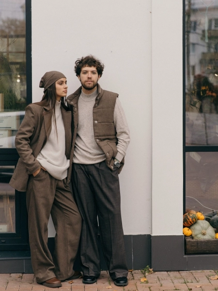 Брюки wool Wide limited chocolate