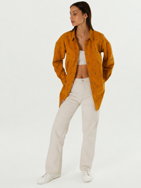 Рубашка flannel Celine limited mustard trees