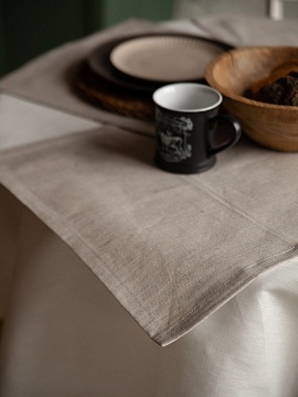 Салфетка льняная цвет серый