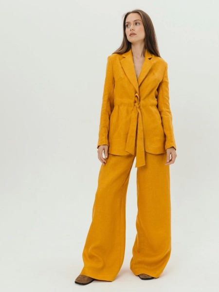 Брюки-палаццо Parisian limited mustard pattern