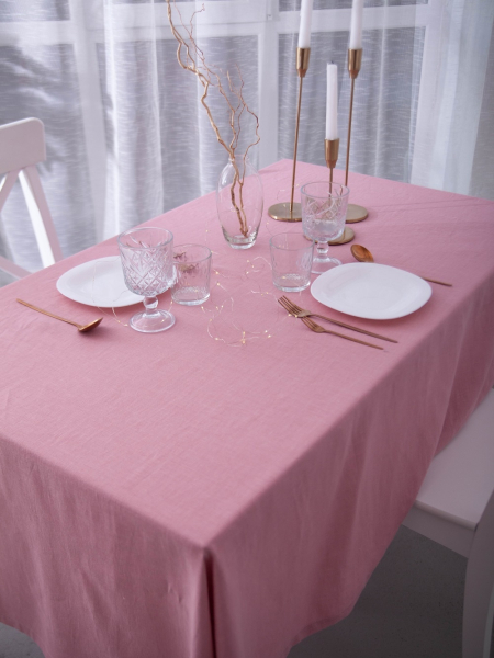 Скатерть льняная Together dusty rose