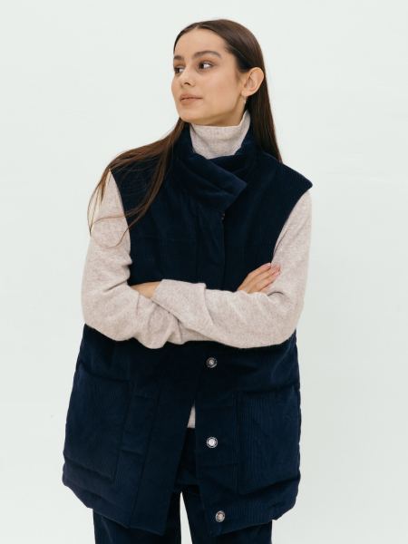 Жилет стеганый velvet Snezhno limited sea