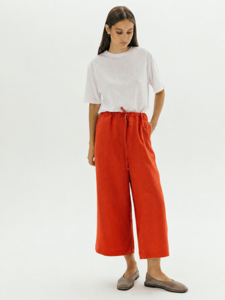 Брюки-кюлоты Kaia limited terracotta