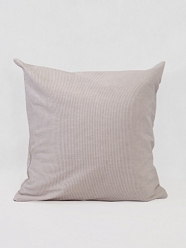 Льняная наволочка квадратная Серая линия