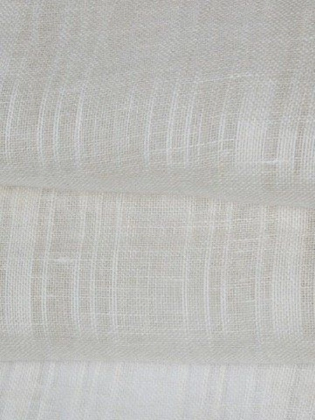 ОСТАТОК меньше метра Льняная ткань Белый арт.211