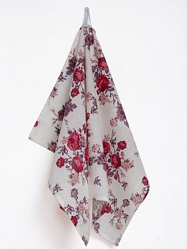 Полотенце льняное Розы