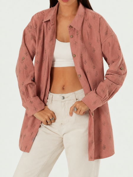 Рубашка flannel Celine limited dusty rose trees